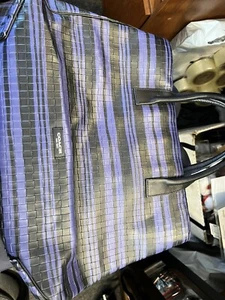 BLEECKER EMBOSSED WOVEN STUDIO TOTE (COACH F30181) SILVER/BLUE INDIGO/BLACK - Bild 1 von 5