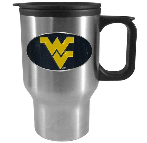 West Virginia Mountaineers 14oz Stainless Steel Travel Mug [NEW] Tumbler Coffee Cover