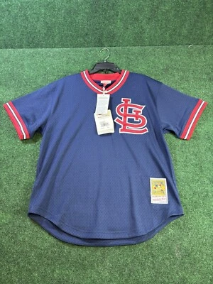 Camiseta deportiva para hombre St. Louis Cardinals Ozzie Smith Mitchell & Ness azul marino 1994 BP talla L Foto 1 de 4
