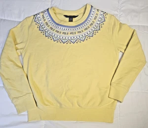Polo Ralph Lauren Girls Size Large 12/14 Fair Isle Fleece Sweatshirt Preppy - Picture 1 of 7