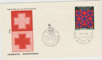 San Marino 1975 Red ross/Pharmaceutical Congress   good condition - Image 1 of 2