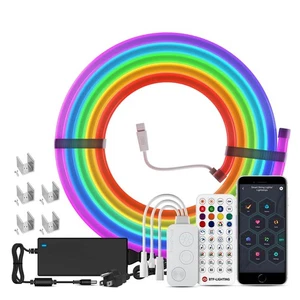 WS2811 RGBIC LED Neon Lights 16.4ft/5m 84LEDs/m Waterproof Addressable Strip ... - Picture 1 of 7
