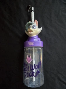 The Great Wolf Lodge Specialty Cup With Violet Wolf Brand Sipper With Straw - Picture 1 of 5