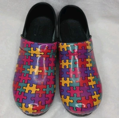 Zuecos piezas rompecabezas mujer charol SANITA THE ORIGINAL autismo 38 EUR Foto 1 de 4