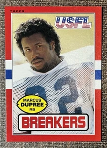 Tarjeta de fútbol americano Marcus Dupree 1985 Topps USFL casi nueva # 105 New Orleans Breakers - Imagen 1 de 4
