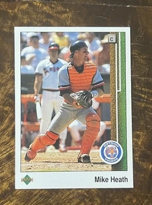 1989 Upper Deck #654 Mike Heath Detroit Tigers Baseball Card - Image 1 of 2
