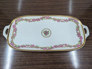 Christian Dior Hortensia Square Plate 13.8in(35.5cm)x6.9in(17.5cm) Used JAPAN - Picture 1 of 7