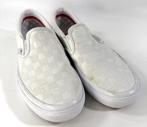 Vans Blanco Zapatos a Cuadros Popcush Skateboarding Hombre Talla 5.5 - Imagen 1 de 10