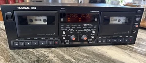 TASCAM 302 Professional Bi-Directional Record/Play Dual Cassette Deck - Tested! - Picture 1 of 18