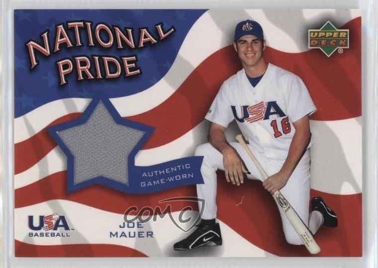 2004 Upper Deck National Pride Series 2 Pants Joe Mauer #NPP-JM HOF - Image 1 of 2