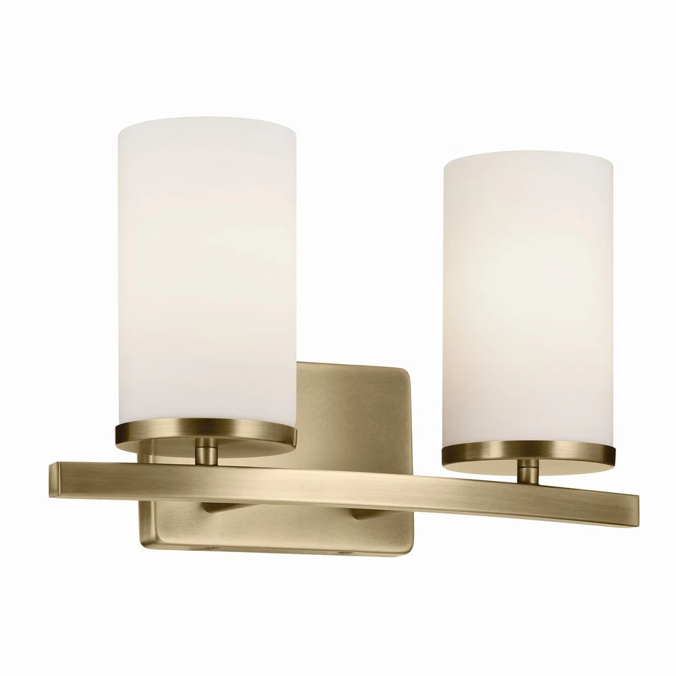 Natural Brass Two Light Vanity from the Crosby Collection - Image 1 of 1
