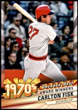 Carlton Fisk 2020 Topps Decade's Best Series 2 5x7 #DB-32 7/49 Red Sox