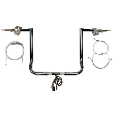 Kit de barra Twin Peaks 2008-2013 1 1/4" cromada 14" Harley Street Glide con radio NoABS Foto 1 de 4
