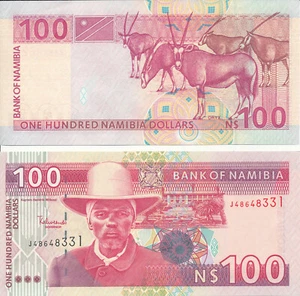Namibia - 100 Dollars (1997-2010) UNC - Pick 9A, Serie J - Picture 1 of 1