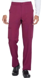 Dickies Men's #110 Elastic Waist Cargo Men's Scrub PANT in Wine Size M - Picture 1 of 3