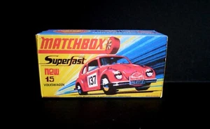 Matchbox Superfast No.15 Volkswagen Beetle 1500 Saloon reproduction Box only - Picture 1 of 5