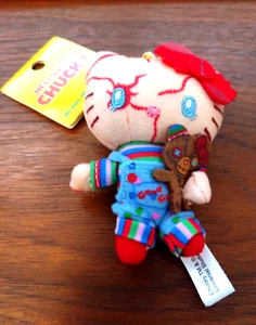 HELLO KITTY CHUCKY HALLOWEEN Keychain Plush Doll Limited USJ Japan 2019 - Picture 1 of 3