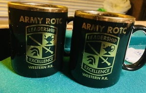 Army ROTC Coffee Cups Set Of 2 Mugs Leadership & Excellence Great Christmas Gift - Picture 1 of 2