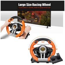 PXN V3ii Pro Racing Car Gaming Steering Wheel For PS4 PC XBOX Switch PS3 Orange!