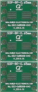 TSSOP8, MSOP8, SSOP8, LSSOP8, WSSOP8, uSOP8 0.65mm a DIP 0.4" - 3 PC. [ES] - Picture 1 of 1