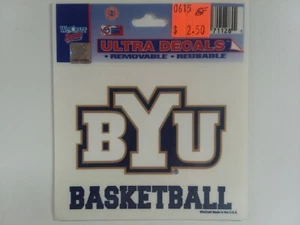 BYU Brigham Young Cougars Basketball 3x3 3/4 Decal Sticker NCAA Wincraft Jimmer - Picture 1 of 1