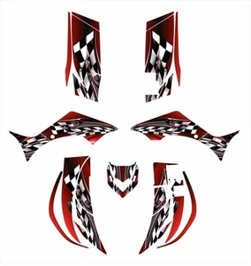 2006 - 2012 Yamaha Wolverine 450 graphics decal kit NO2500 Red - Picture 1 of 2