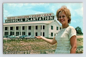Postcard Georgia Tifton GA Magnolia Plantation Restaurant Gift Shop Pecan 1960s - Picture 1 of 2