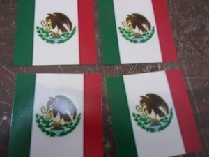 SET OF 4 MEXICAN FLAG DRINK COASTERS NEW HANDMADE FAST SHIPPING - Picture 1 of 2