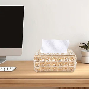 Facial Tissue Box Cover Paper Storage Holder Napkin Dispenser Organizer - Picture 1 of 17