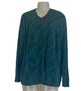 NWT Chico's Long Sleeve Cardigan Boho Dark Green Size 3 Women's Sweater - Picture 1 of 8