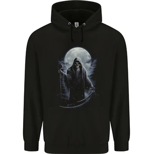Sudadera con capucha Full Moon Grim Reaper Skull para niños - Imagen 1 de 3