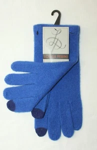 LOUISA PERINI WOMEN'S 100% CASHMERE GLOVES Royal Blue OS NWT Gorgeous! - Picture 1 of 2