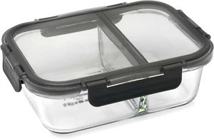 Meal Prep Divided Glass Storage 980 Ml Capacity - Picture 1 of 12