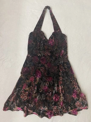 Vintage 90s Rampage Black Velvet Tulle Whimsygoth Ballet Dress Size 11 Juniors  - Image 1 of 4