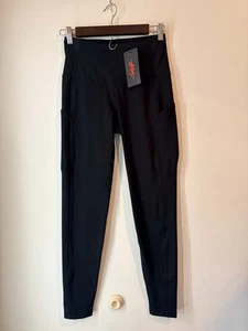 NUEVO CON ETIQUETAS THE GYM PEOPLE Leggings Jogger Cintura Alta Negros Pequeños Bolsillos de Control Abdomen - Imagen 1 de 5