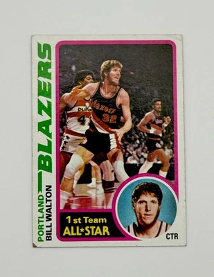 Topps Bill Walton #1 Portland Trail Blazers 1978-79 - Salón de la fama en muy buena condición Foto 1 de 3