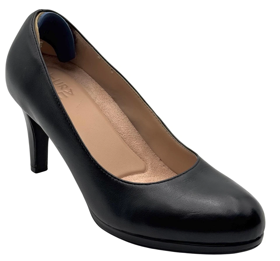 Zapatos de salón Naturalizer Michelle para mujer talla 7M de cuero negro punta redonda Foto 1 de 4