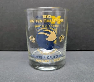 Vintage 1982 Big Ten Champions MICHIGAN Wolverines Football Glass Schembechler - Bild 1 von 3