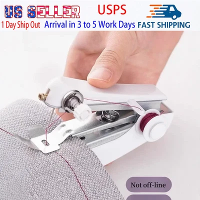 Manual Sewing Machine Portable Mini Multi-Functional Handheld Tailor Sewing Tool - Image 1 of 4