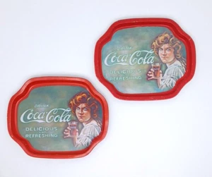 Coca-Cola Small Metal Tip Tray Delicious and Refreshing 7.5x6.25” VINTAGE STYLE - Picture 1 of 9