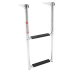 Marine 2 Step Ladder Telescopic Stainless Steel Dropped Ladder For Boat Yacht 