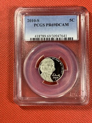 2010-S PCGS PR69DCAM Jefferson Nickel - Image 1 of 2
