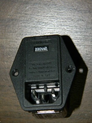 Corcom 4EDL4M AC Power Entry Module 4A IEC - .110 FASTON FLANGE MOUNT METRIC - Image 1 of 4