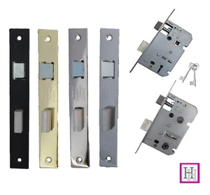 Mortice Lock Sashlock baño 2,5"" 3"" perno reversible cromo satinado azul - Imagen 1 de 53