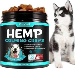 Hemp Calming Chews for Dogs 150Pcs Calming Treats for Separation Anxiety Relief - Picture 1 of 10