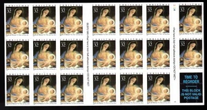 Scott #3112a MADONNA & CHILD (Matteis) Booklet of 20 Stamps - MNH P#3334-1 - Picture 1 of 2