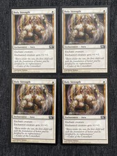 4x Holy Strength MTG Magic 2010 (M10) NM Magic Regular