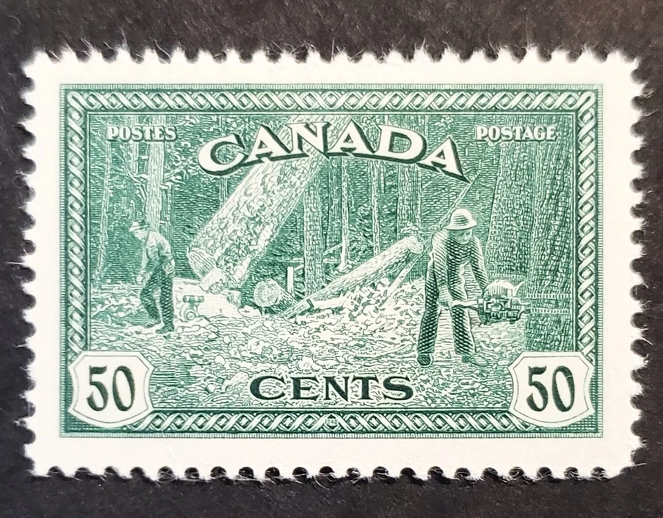 Canada Stamps Mint: #272 50c Logging VF Mint Hinged - Image 1 of 1