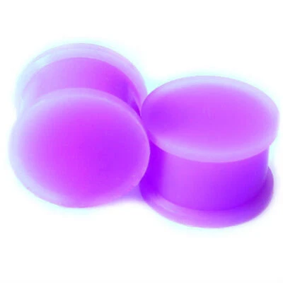 PAIR-SOLID LARGE LIP Silicone Ear Skins-Ear Gauges-Soft Ear plugs-Ear Tunnels - Image 1 of 2