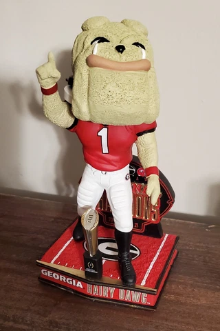 2021 National Champions Hairy Dawg Bobblehead NIB - Only 2022 Made Cover